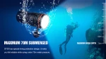 Outdoor Scuba Equip TrustFire DF50 6500Lm Ultra Violet Light Underwate Scuba Diving Video Camera Photography Torch Flashlight