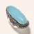 Import Oval Shape Design With Calcitonin Gemstone Silver Color Plane Beautiful Simple Ring With Natural Brass Material Stone Ring from India
