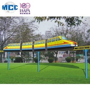 Overhead Amusement Professional Park Equipment Design Cheap Shopping Mall Track Funfair Monorail Closed-Bullet train