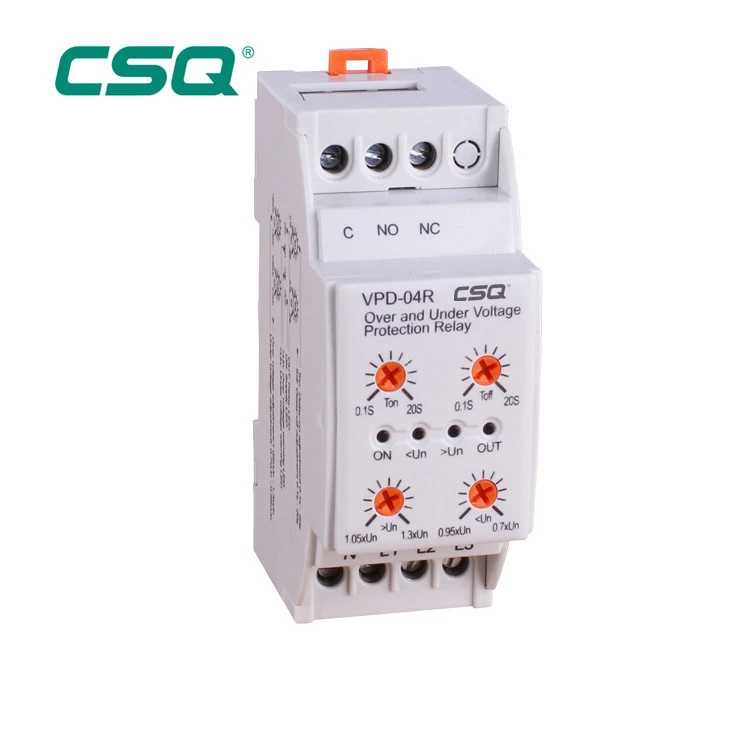 Overload AC 220V three phase under and over voltage protection relay CE industrial voltage protection relay supplier