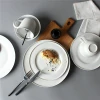 P44 Hotel Restaurant White Ceramic Dinnerwares Porcelain Catering Tablewares