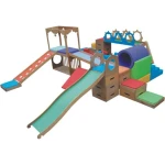 Pastel indoor toddler preschool soft play set soft play climber for Walking Balance Beam Bridge Set