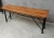 Import patio metal wood folding bench, Black Metal wood bench from India