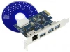 PCIE USB 3.0 3 Port Adapter Card with 10/100/1000 Mbps RJ45 Gigabit Ethernet lan Port