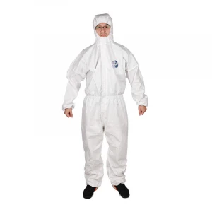 Personal Protective Equipment Chemical Protection Clean Room Disposable Coverall Hazmat Suit