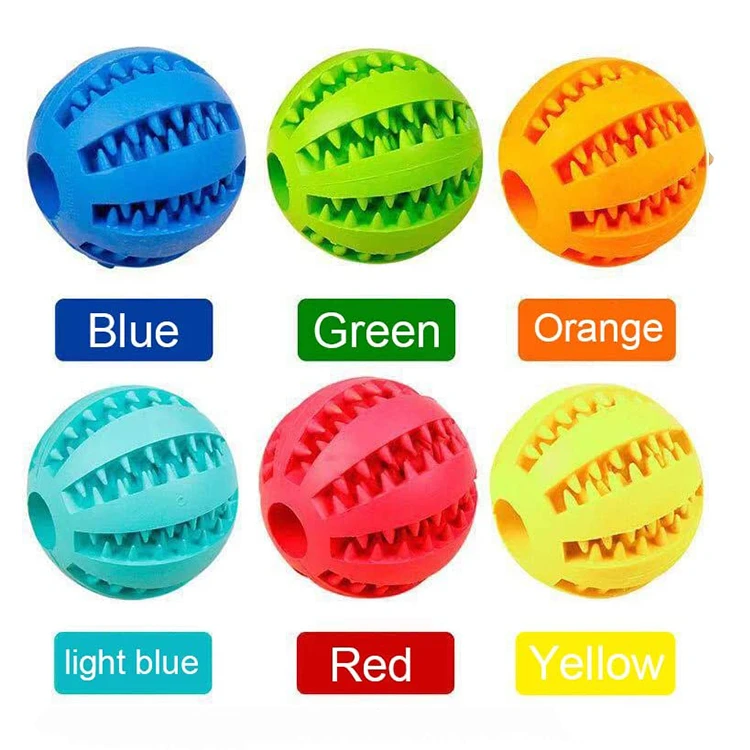 Pet Toys Dog Chew Balls Durable Soft Rubber Non Toxic Bite Stress Chew Pet Toy Cleaning Interactive Toys