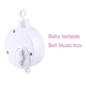 Plastic Baby Kids Toys Educational Baby Children Crib Mobile Bed Bell Toy Holder Arm Bracket Melodies Song Wind-up Music Box