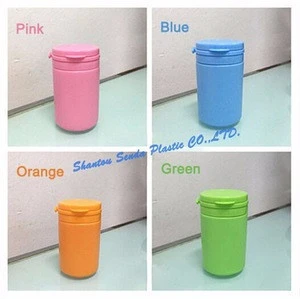 Plastic Pill Container, medicine plastic bottle with snap secure easy-pulling lid, capsule pill bottle