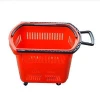 Plastic Trolley Wheeled Basket For Shopping