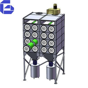 Pleated Media Horizontal Cartridge Dust Collector for Packaging