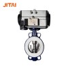 Pneumatic Actuated Wafer End 4 Inch PTFE Lined Butterfly Control Valve