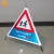 Pop-up foldable tripod warning sign European markert safety signs in construction folding traffic signs