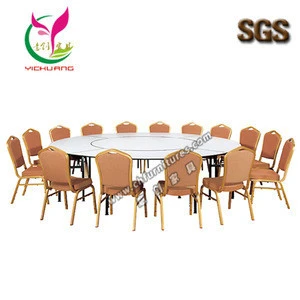 Popular and economic plywood and pvc top hotel restaurant table YC6005