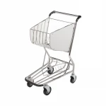 Popular Stainless Steel 4 Wheels Luggage Baggage Airport Shopping Cart