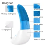 Pore Cleaner Electric Silicone Face Cleaning Brush Instrument Waterproof
