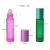 Import Portable Rainbow Colorful Glass Bottles Aluminum Cap Stainless Steel Roller 10ml Roll On Bottle For Essential Oil Perfume from China