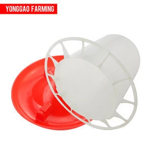 Poultry Farm Manual Plastic Broiler Duck Chick Feeder Pan Chicken Feeder