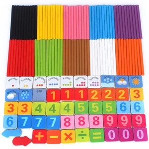 Preschool math teaching AIDS Baby toy manufacturers wholesale Wooden counting sticks