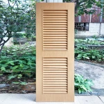 Prettywood Hotel Interior Bathroom Solid Core Wooden Shutter Blind Louvre Door