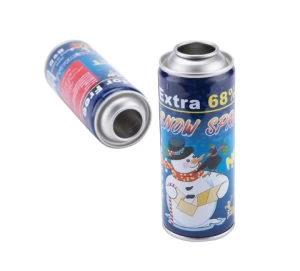 Printed  Empty Aerosol Tin Can For Snow Spray And Ribbon