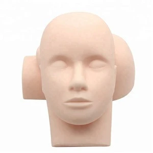 Professional training grafting eyelashes tool silicone mannequin flat head model