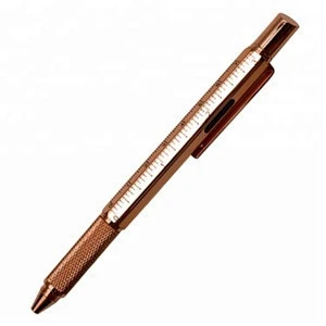 Promotional exactly measure many colors rose gold multi function tool caliper pen