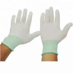 PU coated nylon glove esd top fit gloves carbon fiber electronic industrial ESD work finger gloves