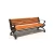 Import Public leisure amusement park site park bench, iron and wooden garden bench outdoor from China