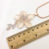 PUSHI korean pendant necklace wholesale simple gemstone long sweater necklace trendy jewelry mixed