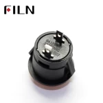R13-507 16mm Sanp in Plastic OFF-(ON) Momentary normally open push button switch red yellow blue green white black