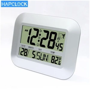 Radio Controlled digital atomic Wall Clock with Temperature
