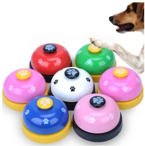 Ready to ship Dog Pet Training Communication Device Call metal plastic Bell Pet Training Bell Potty Calling Bell