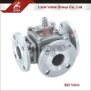 Reasonable price ANSI CF8M 3 way flange ball valve supplier