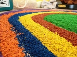 Recycled Colored Rubber Granules for Children Park Safely Elastic Flooring Surface