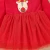 Import Red  color cotton baby girl dress Christmas lovely dress for baby girl 1 year Casual Cotton OEM  kids baby girl dress from China