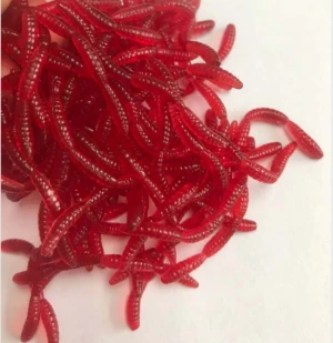 red wiggler worms 5cm 0.21g soft 4-stage red bug PVC