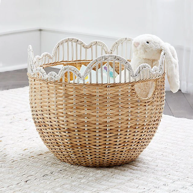 Renel Supplies Handmade Craft Gift Wicker Laundry Basket