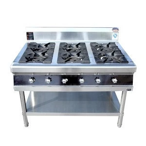 Restaurant equipment kitchen cooktops 4 Burner gas stove 6 burner gas cooker for kitchen