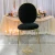 restaurant furniture round back metal legs blue velvet dining chairs