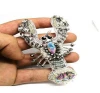 Rhinestone Bead Lobster Pins Clothing Embroidery Lobsters Brooches Beaded Lobster Brooch for Jackets