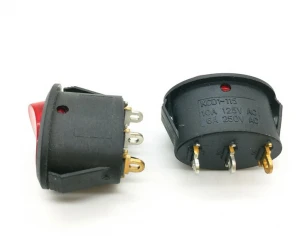 Rocker switch KCD1-115 oval power switch red light 3 feet 2 gear rocker switch