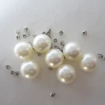 Round Glass Natural Decoration Clothing Shoe Faux Plastic Pearl Loose Beads