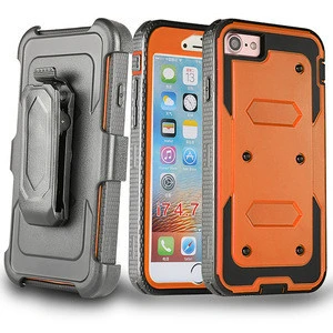 Rugged Holster Belt Clip Kickstand Protective Full Body Phone Cover with Tough Faceplate Case for Iphone7 / 8 4.7&quot;
