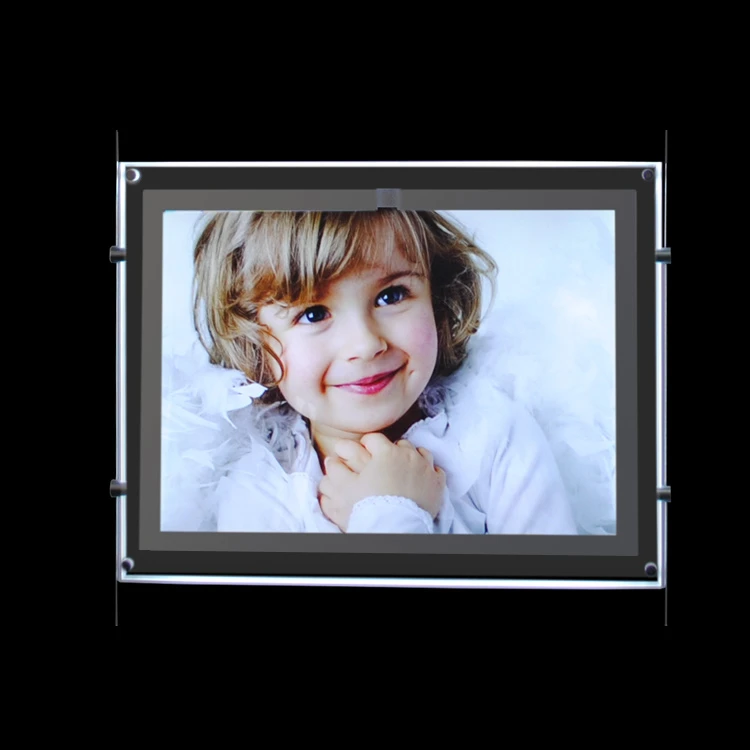 Sales!!! CSB-3 LED Crystal Slim Crystal Desktop Display A4 Led Light Board Customized Light Box for rgb panel light