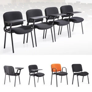 school student chair/ISO/training/conference/fabric office chair with writing pad