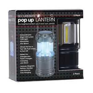SECUREBRITE - Extra Bright LED POP UP Mini Camping / Emergency Lanterns - 2 Pack