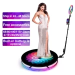 Selfie 360 Photo Booth Machine Wedding Ring Light Portable Photobooth