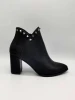 Sexy High Heel Pointed Black Rivet Zipper Design Fashion Women?s Boots