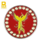Shiny animal gloves crystal golf ball markers with blister card packing