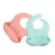 Import Silocone Baby feeding waterproof bibs baberos impermeables pink blue silicone plate and  teething pacifier baby gift bib sets from China